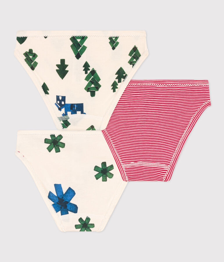 Girls' Christmas Cotton Briefs - 3-Pack multicolor