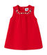 Baby girl's embroidered fleece dress
