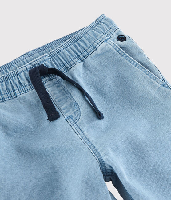 Boys' Denim Fleece Trousers DENIM CLAIR blue