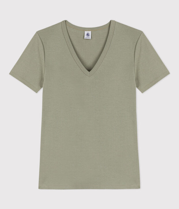 Women's Iconic Cotton V-Neck T-Shirt green