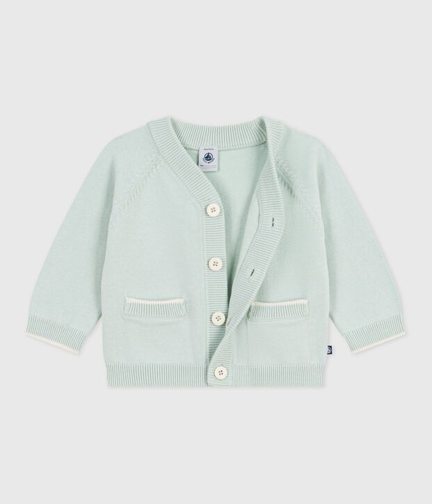 Babies' plain cotton cardigan SPRAY