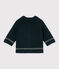 Baby girl's wool and cotton jacquard knit cardigan SHERWOOD green/MULTICO white