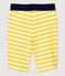 Boys' Cotton Bermuda Shorts ORGE yellow/MARSHMALLOW white