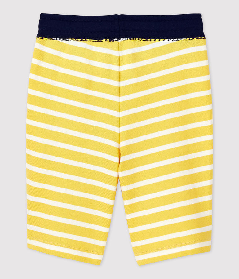Boys' Cotton Bermuda Shorts yellow/white