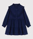 Girls' Long-Sleeved Velvet Dress