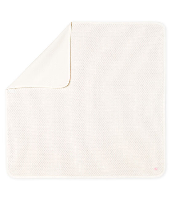 Babies' Ribbed Maternity Blanket MARSHMALLOW white/CHARME pink