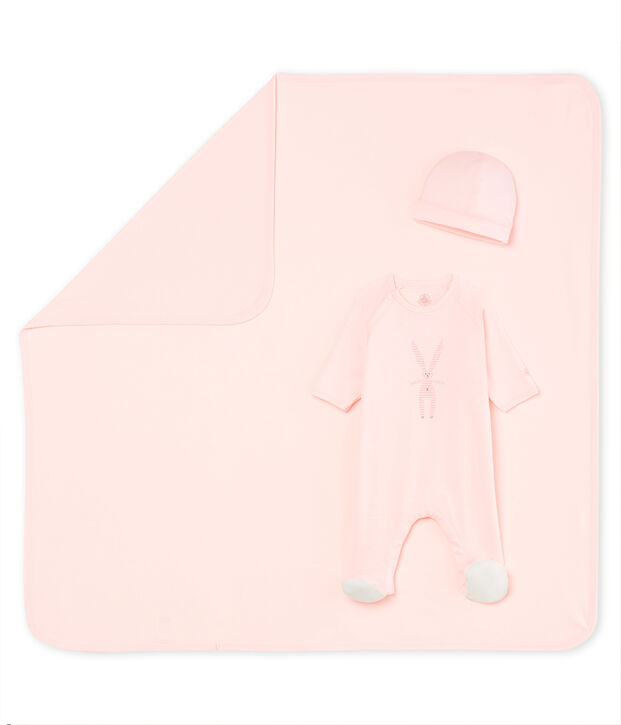 Newborn rib knit gift set multicolor