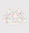 Babies' animal print cotton sweatshirt Ecru/multicolor