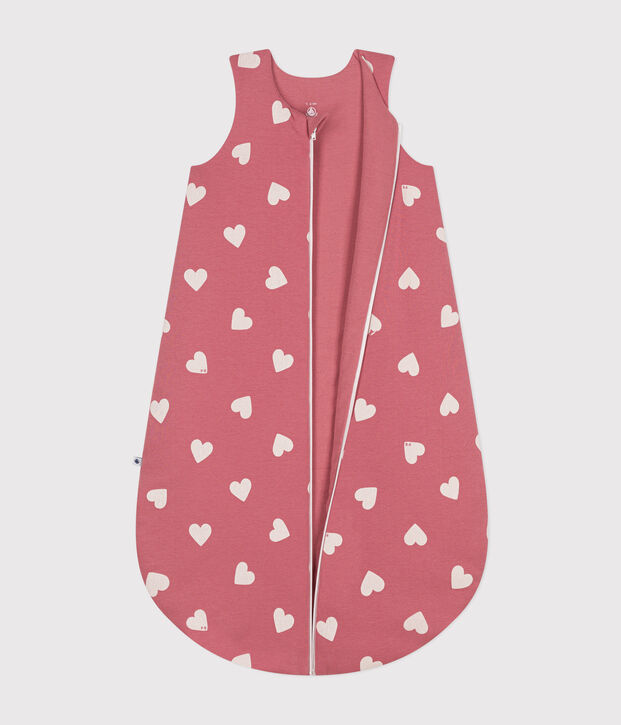 Babies 2.5 TOG cotton sleeping bag pink/ecru
