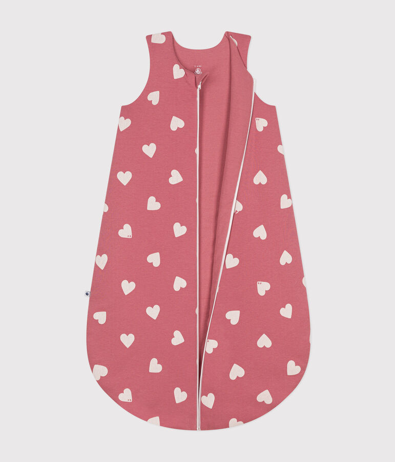 Babies 2.5 TOG cotton sleeping bag pink/ecru