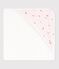 Babies' square cotton bath wrap BARELY pink/MULTICO