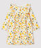 Baby girl's long-sleeved dress MONTELIMAR beige/MULTICO white