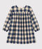 Girls' long-sleeved dress in checked cotton flannel INCOGNITO /AVALANCHE