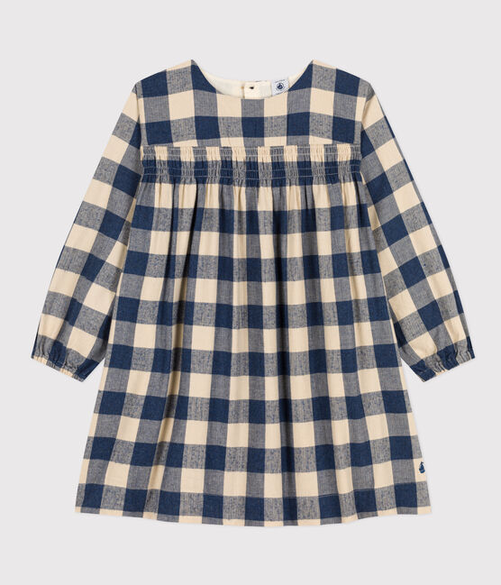 Girls' long-sleeved dress in checked cotton flannel INCOGNITO /AVALANCHE