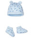 Baby Bonnet and Bootees Set in Tube Knit