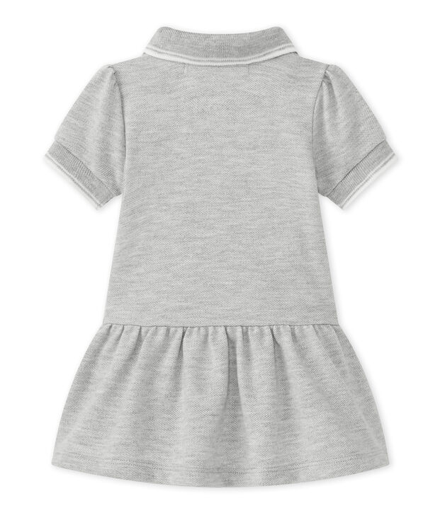 Baby girl's short-sleeved dress grey