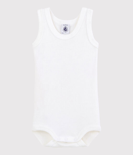 Unisex Babies' Sleeveless Bodysuit ECUME white