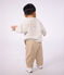 Babies' plain and boat patterned cotton sweatshirt MONTELIMAR CHINE