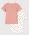 Girls' Short-sleeved Floral Cotton T-Shirt - 2-Pack variante 1