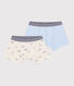 Pack of children's penguin-print cotton boxers