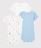 Babies' Colourful Starry Short-Sleeved Organic Cotton Bodysuits - 3-Pack variante 1