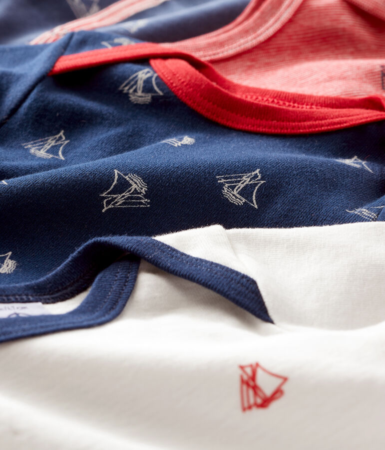 Baby Boys' Sleepsuit Set - Velour Sleepsuit and Long-Sleeved Ribbed Bodysuits multicolor