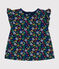 Babies' Sleeveless Jersey Blouse MEDIEVAL blue/MULTICO white
