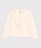 Girls' Cotton Cardigan AVALANCHE Ecru