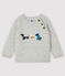 Baby boy's pullover with motif BELUGA CHINE grey