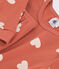 Girls' Heart Patterned Cotton Snugfit Pyjamas BRANDY pink/MARSHMALLOW white
