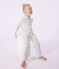 Children's buttoned printed cotton pyjamas MARSHMALLOW /AMANDIER /MULTICO