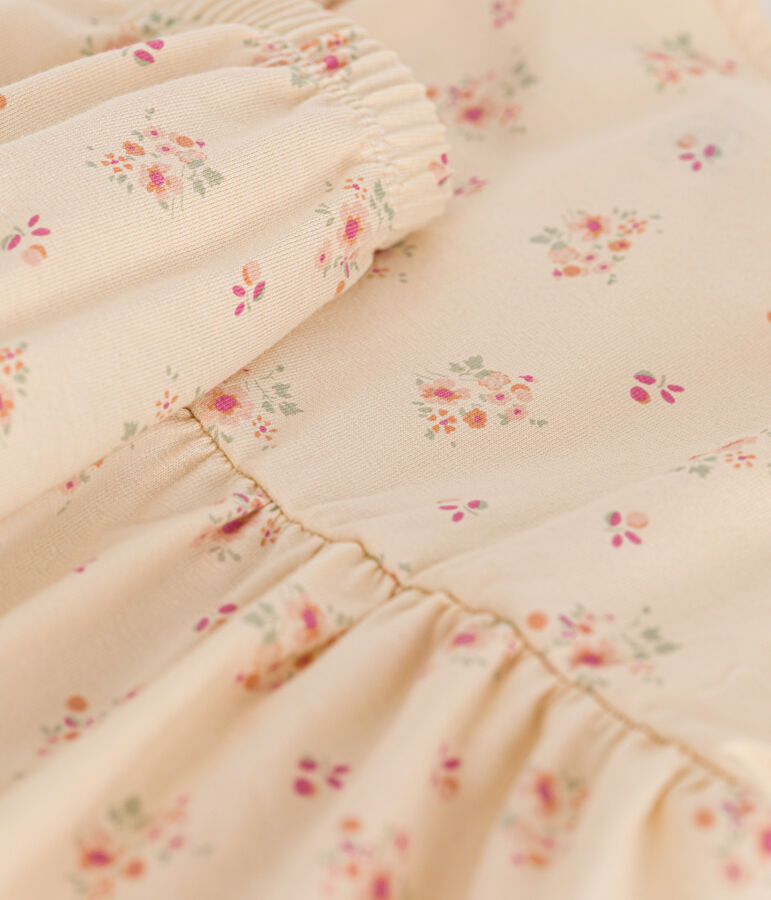 Babies' Lightweight Jersey Dress and Bloomers Ecru/multicolor