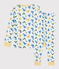 Boys' Glow-In-The-Dark Monkey Themed Cotton Pyjamas MARSHMALLOW white/MULTICO white