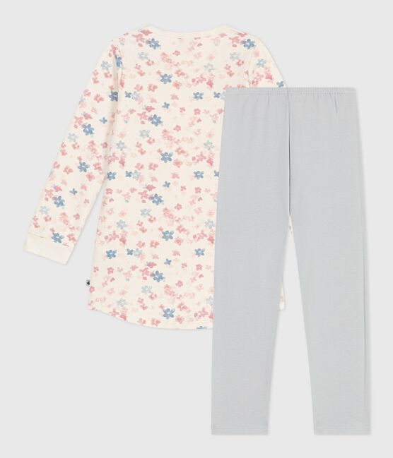 Children's floral print brushed fleece nightdress and leggings MILK /MULTICO