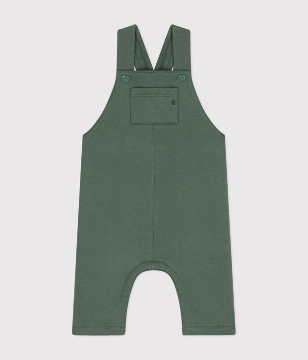 Babies' Long Fleece Dungarees green