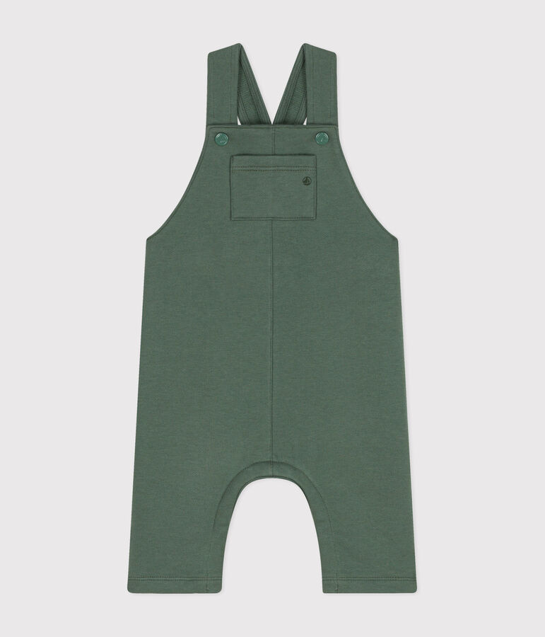 Babies' Long Fleece Dungarees green