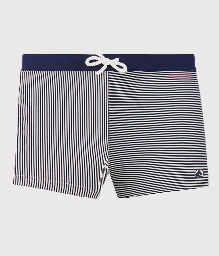 Boys' Swimming Trunks blue/white