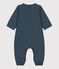 Babies' Plain Organic Tube Knit Long Playsuit DUCKY