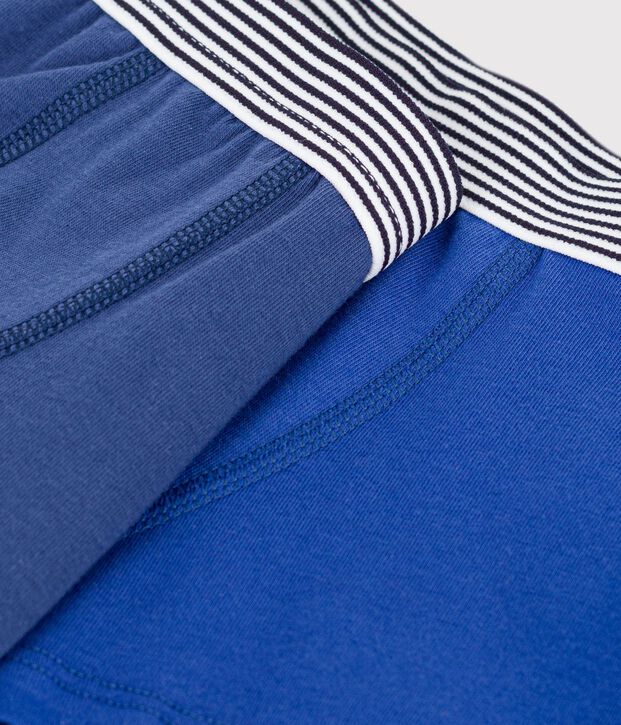 Pack of children's boxers in plain cotton and elastane multicolor