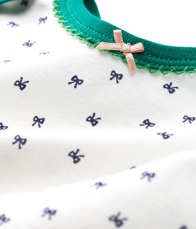 Baby Girls' Sleepsuit white/blue