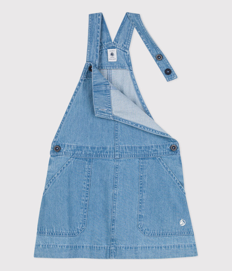 Girls' Light Denim Pinafore blue