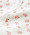 Babies' Ribbed Jumpsuit/Sleeping Bag MARSHMALLOW white/GRETEL pink/MULTICO