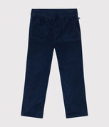 Boys' straight-fit corduroy trousers CREPUSCULE