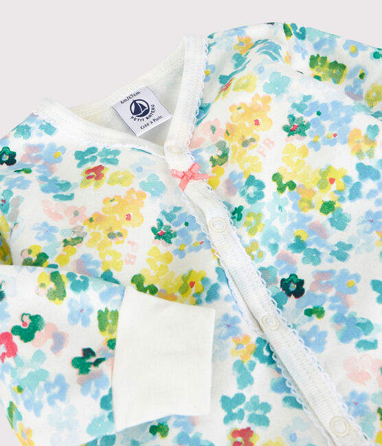 Baby Girls' Floral Fleece Nightwear Set MARSHMALLOW white/MULTICO white