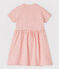 Baby Girls' Short-Sleeved Stripy Tube Knit Dress FLEUR pink/COPPER pink