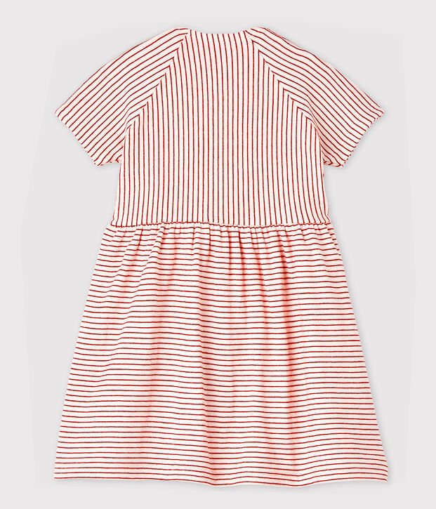 Baby Girls' Short-Sleeved Stripy Tube Knit Dress pink/pink