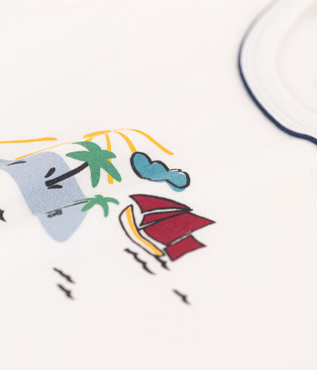 Children's Unisex Short Cotton Explorer Pyjamas white/multicolor