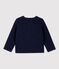 Babies' Quilted Tube Knit Cardigan SMOKING blue