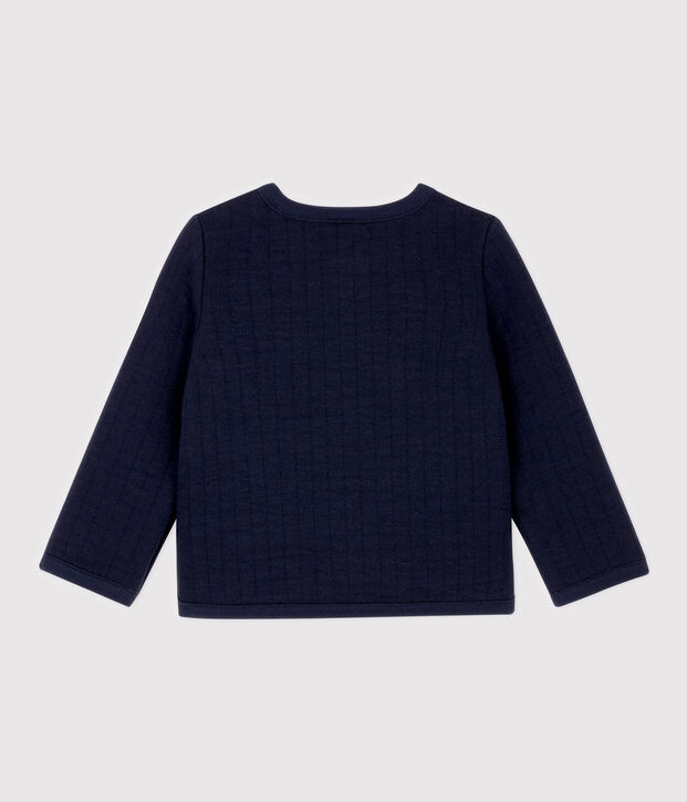 Babies' Quilted Tube Knit Cardigan SMOKING