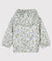 Unisex print windbreaker for babies MARSHMALLOW white/BRUT blue/MULTICO